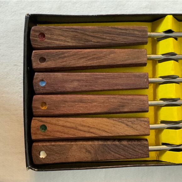 Vintage Fondue Fork Set Stainless Steel Fred Roberts Co. - Picture 6 of 7